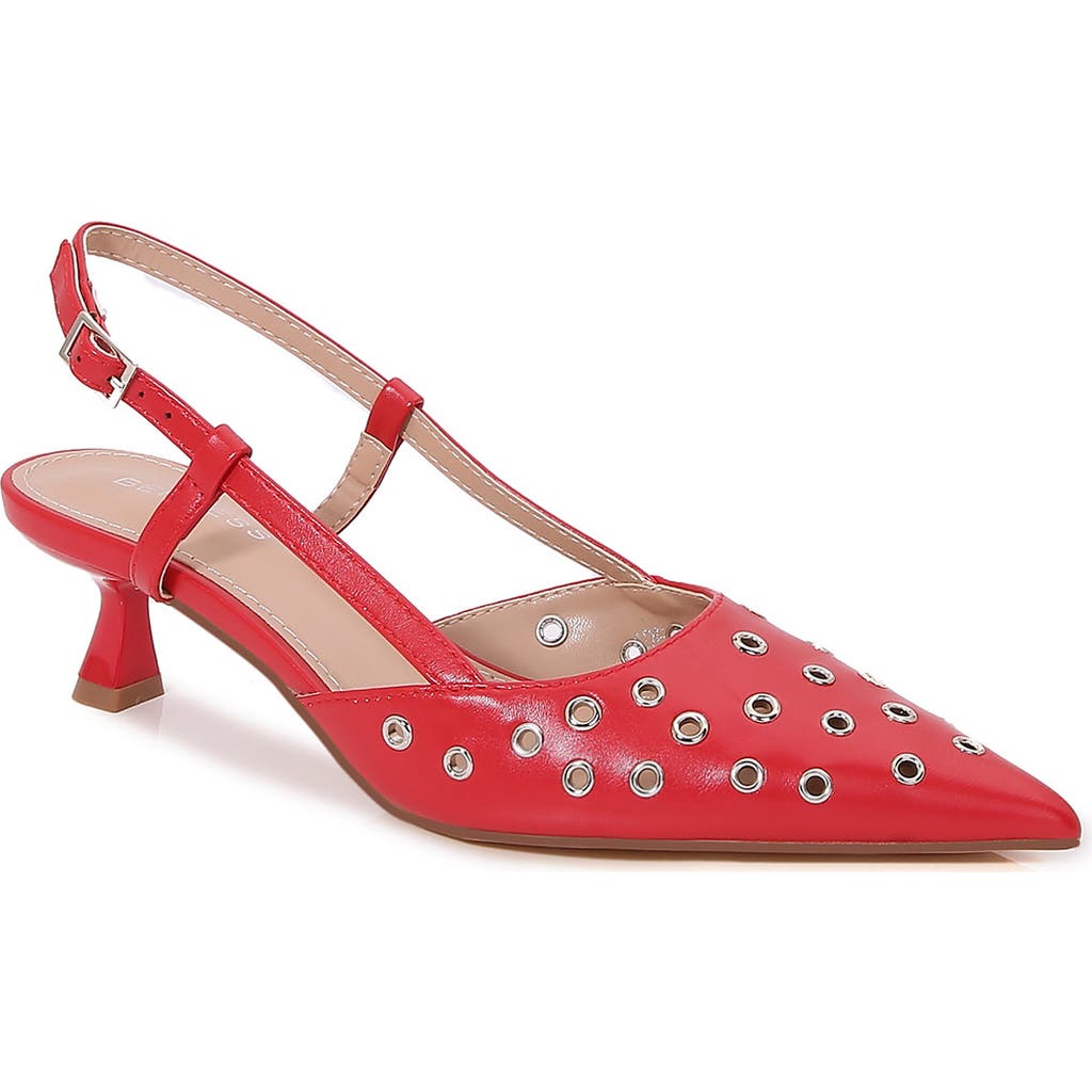 BERNESS BERNESS ADELINE GROMMET POINTED TOE SLINGBACK PUMP