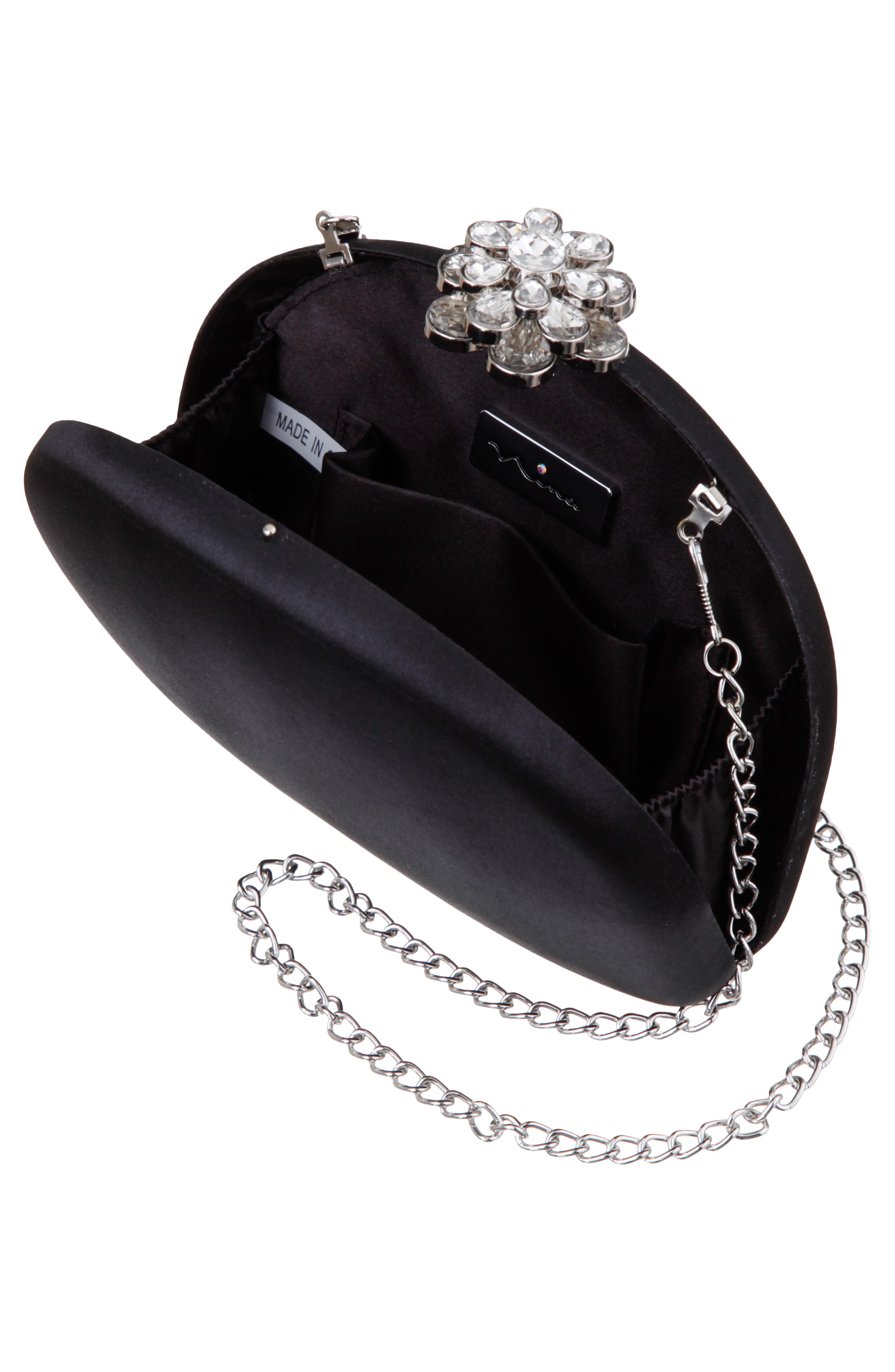 Nina Nivi Frame Clutch, Alternate, color, Black