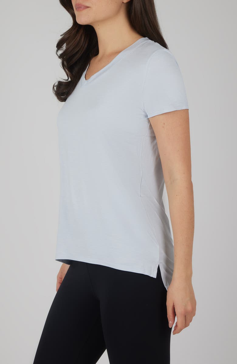 90 DEGREE BY REFLEX City View 2-Pack High-Low T-Shirts, Alternate, color, Heather Gray Dawn/ White