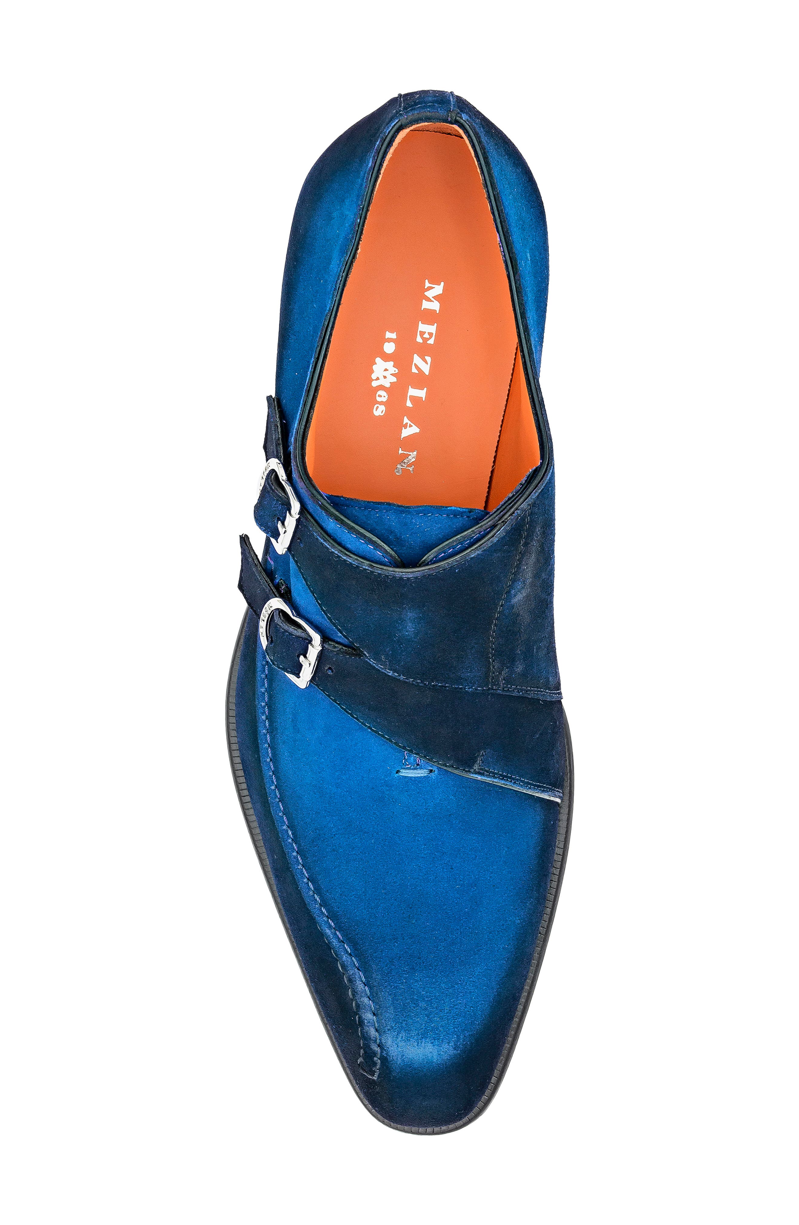 Cascade Double Monk Shoe, Alternate, color, INDIGO