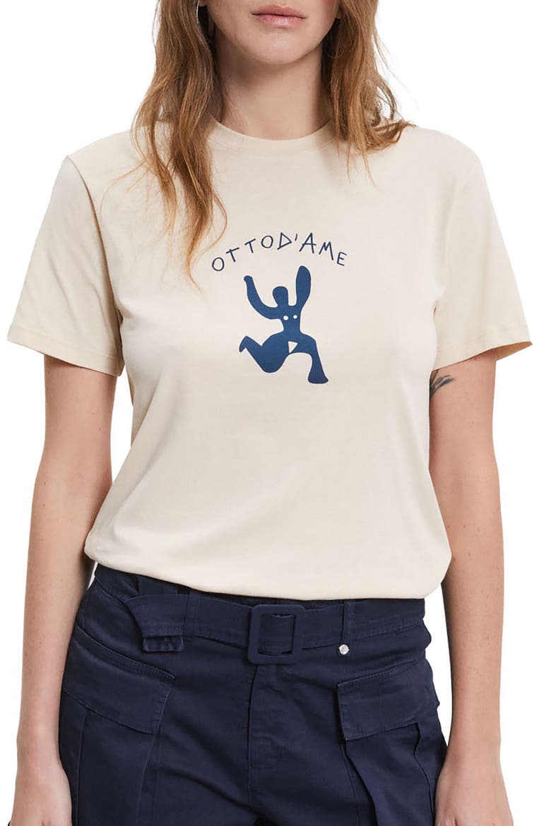 Cotton T-Shirt, Main, color, Ecru