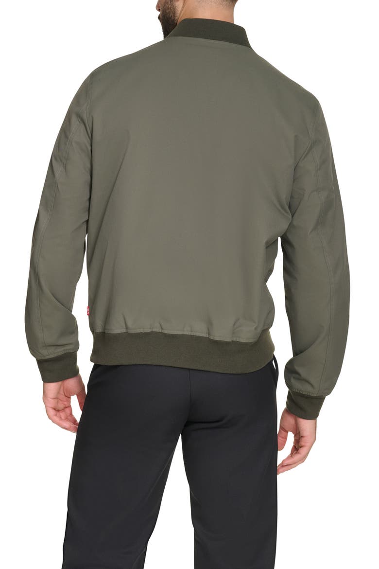 Oxford Water Resistant Bomber Jacket, Alternate, color, SAGE GREEN