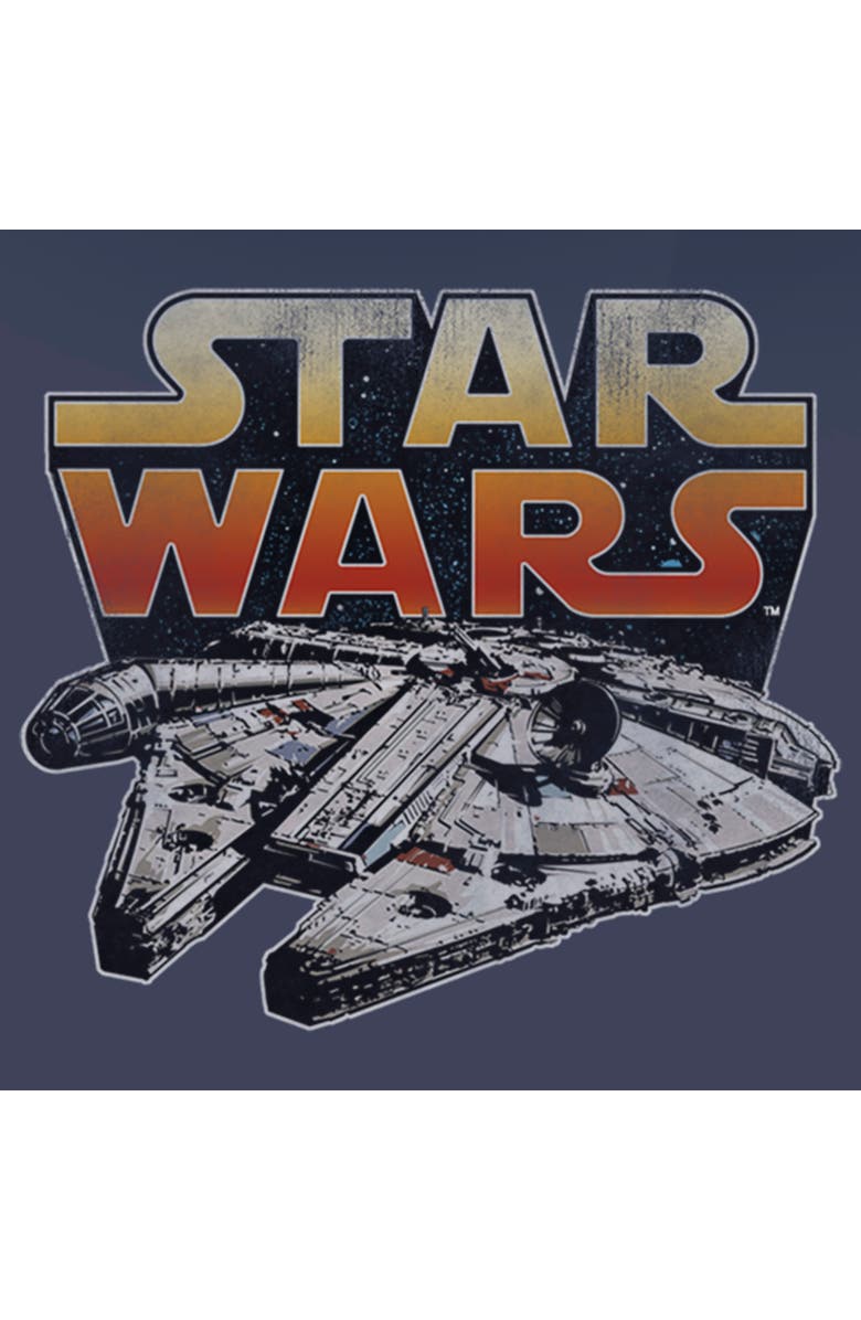Star Wars Boy's Star Wars The Falcon  Graphic T-Shirt, Alternate, color, Navy Blue Heather