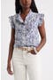 selected Ivory- Navy Palm Floral