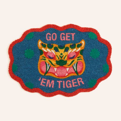 Kerala Tiger Coir Doormat 20" x 28"