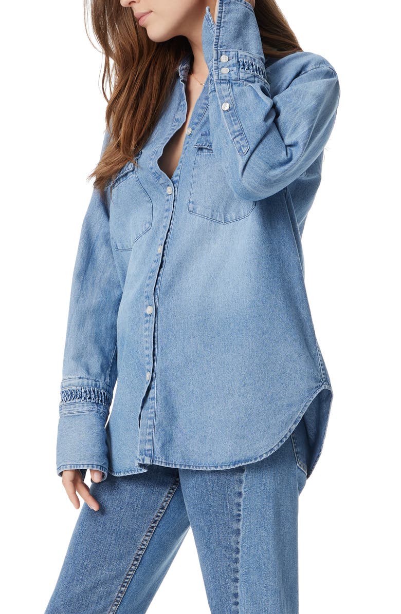 Sam Edelman Wrenly Chambray Button-Up Shirt, Alternate, color, 