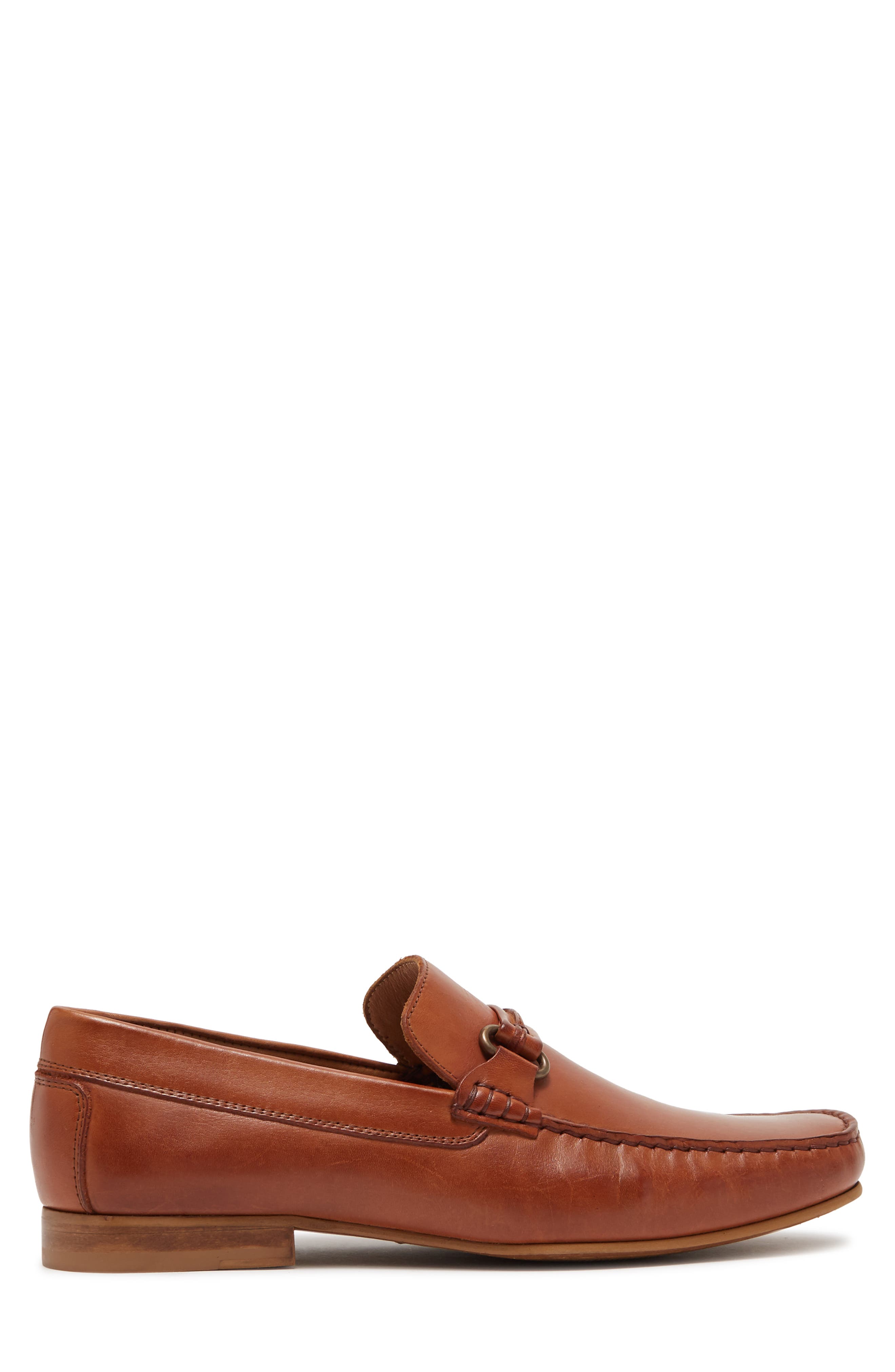 Donald Pliner Calf Leather Bit Loafer, Alternate, color, Whiskey