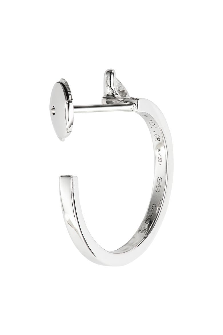 Serti Sur Vide Diamond Single Earring, Alternate, color, WHITE GOLD