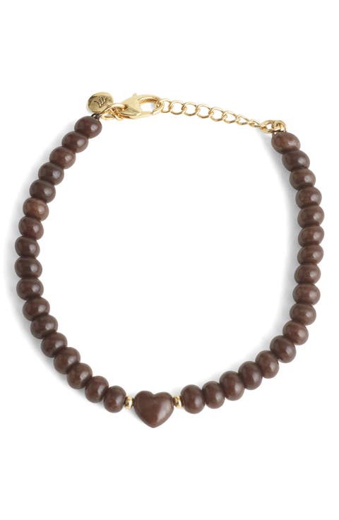Puffy Heart Beaded Bracelet