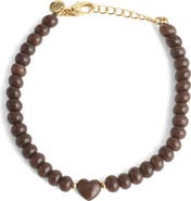 Madewell Puffy Heart Beaded Bracelet