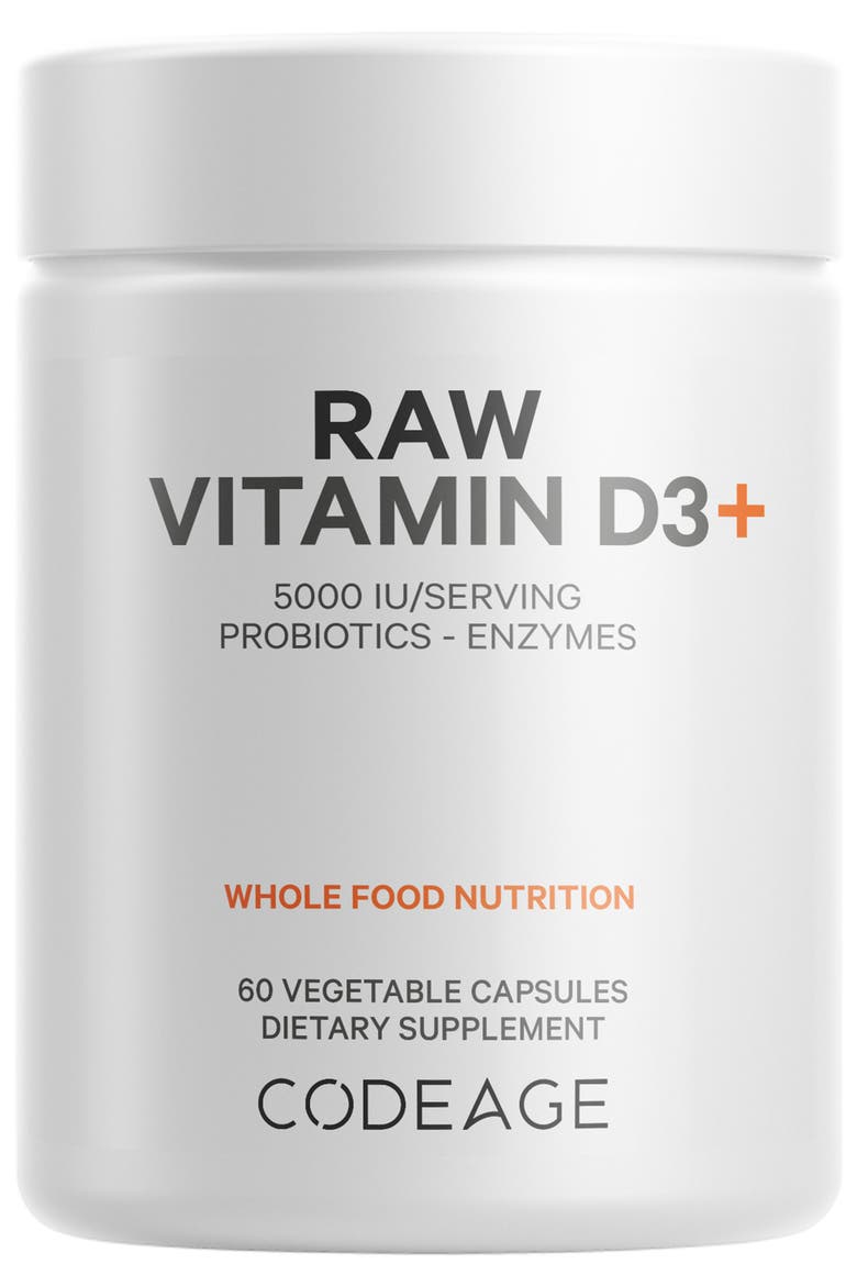 Raw Vitamin D3+ 5000 IU Supplement, Main, color, White