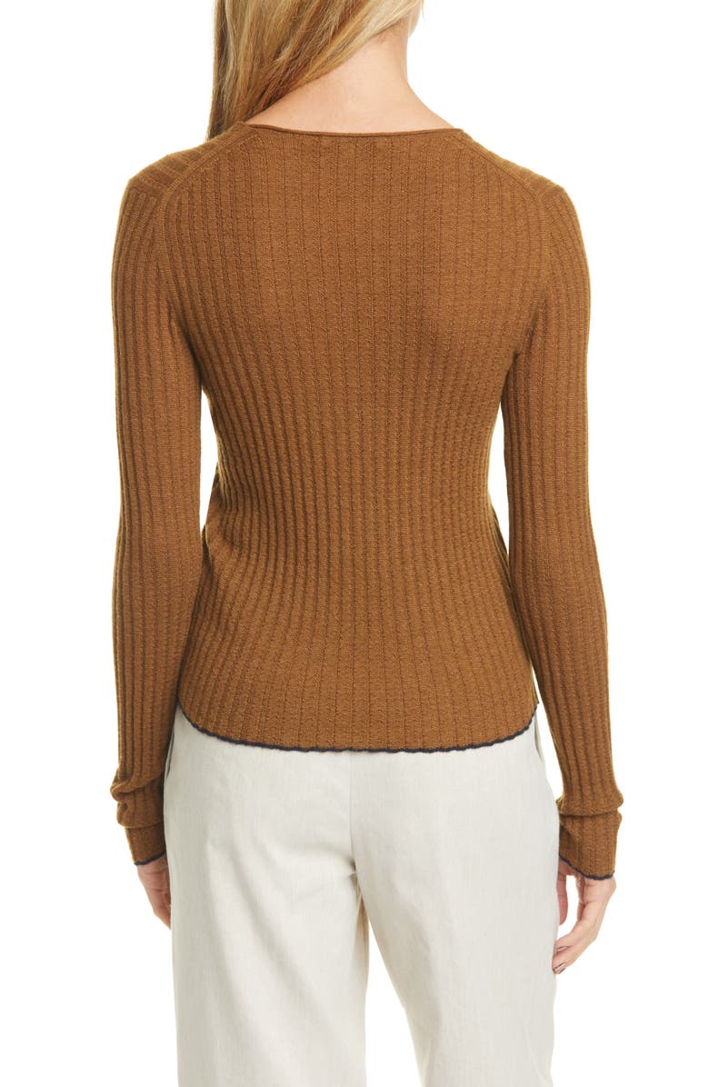 Vince Ribbed Cashmere Crewneck Sweater, Alternate, color, 