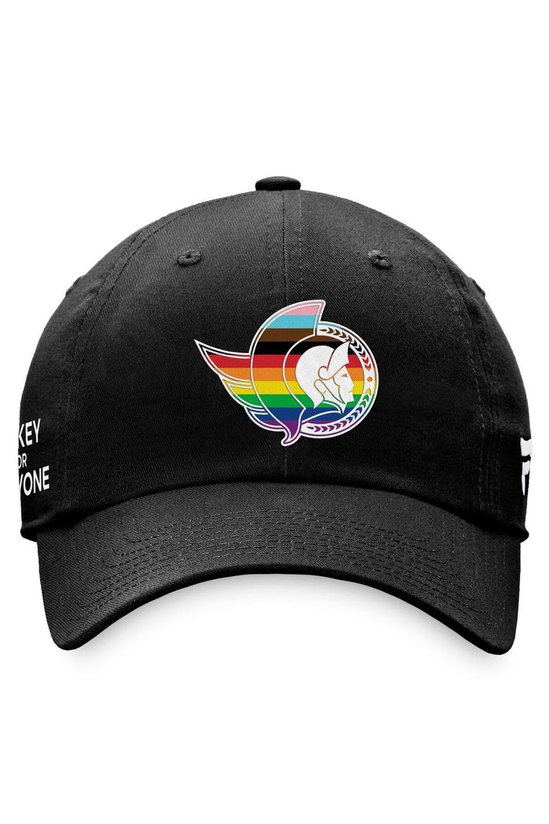 Men's Fanatics Branded Black Ottawa Senators Team Logo Pride Adjustable Hat, Alternate, color, Black