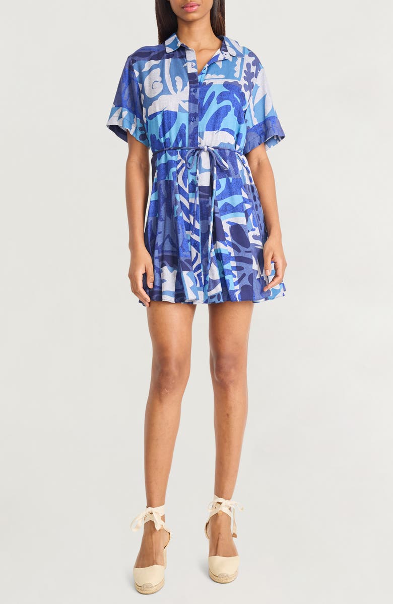 The Good Journey Short Sleeve Shirtdress, Main, color,