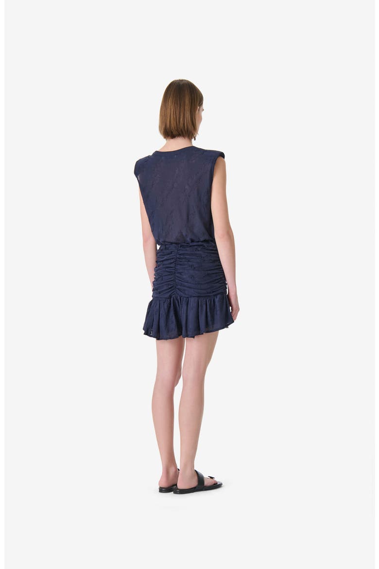 Horphee Padded Shoulder Top, Alternate, color, ANCHOR BLUE