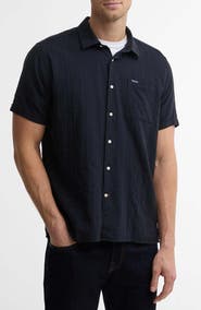 Barbour Kingswood Short Sleeve Cotton Ripstop Button-Up Shirt