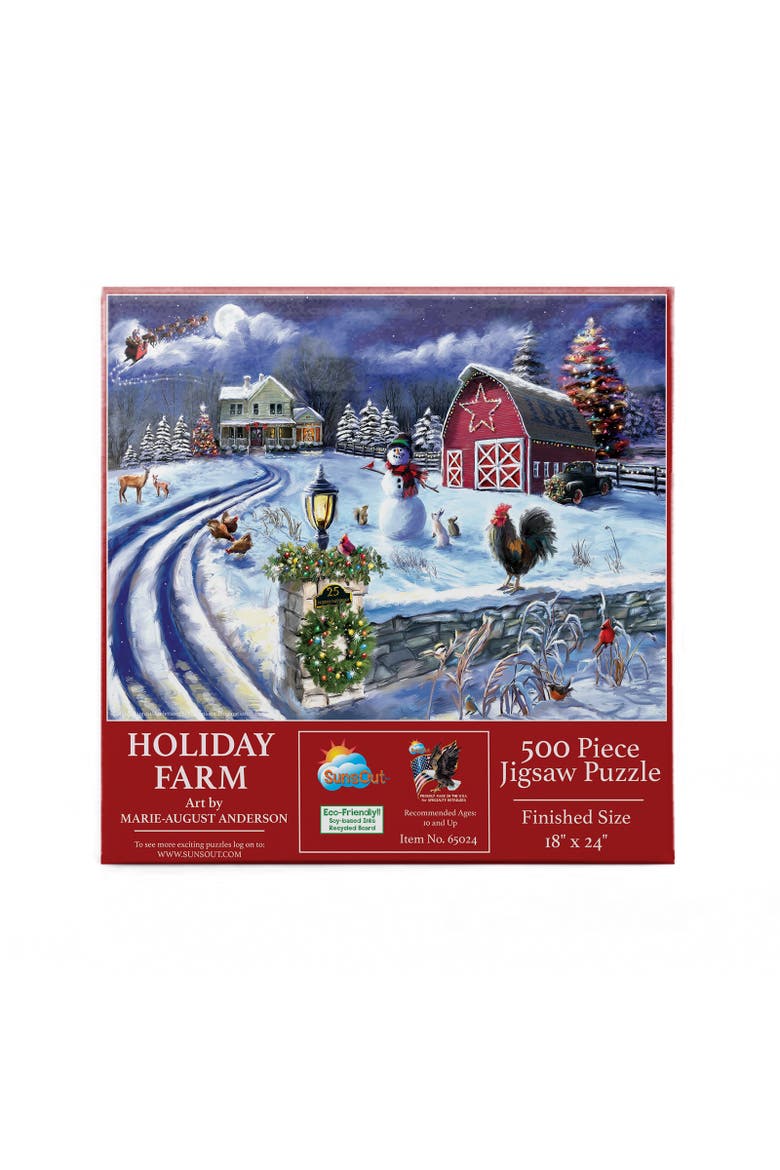 Holiday Farm Road 500 piece Jigsaw Puzzle for Adults, Alternate, color, Multicolor
