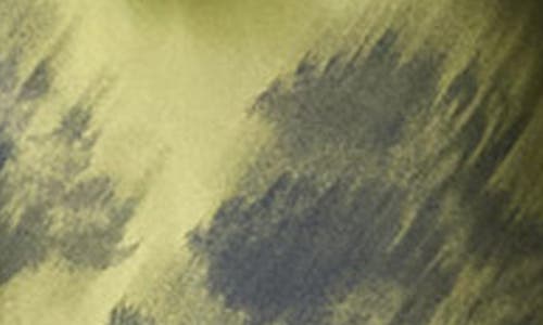 Topshop Abstract Print Bateau Neck Minidress In Green