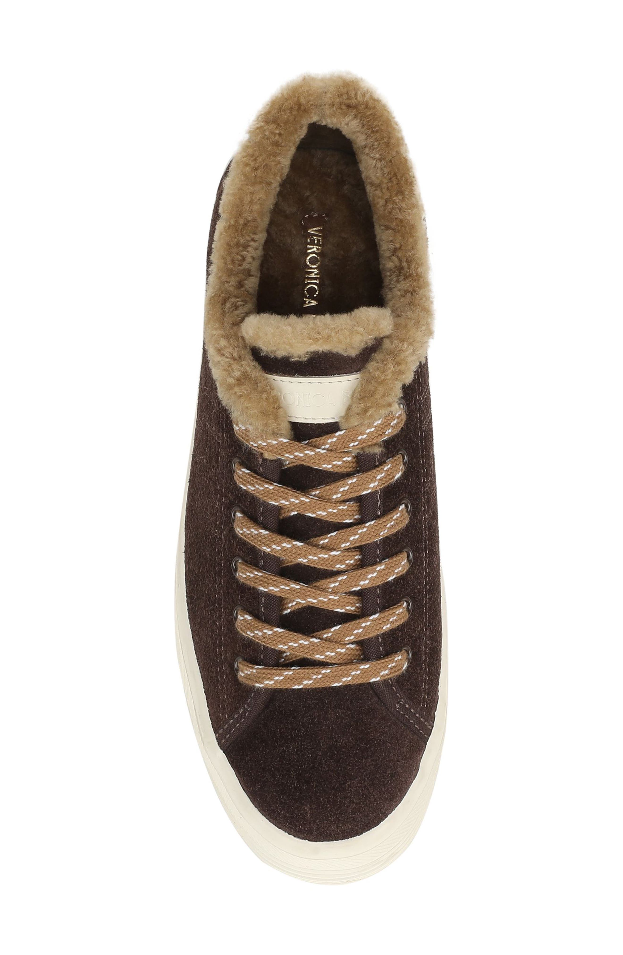 Truett Genuine Shearling Sneaker, Alternate, color, ESPRESSO SUEDE