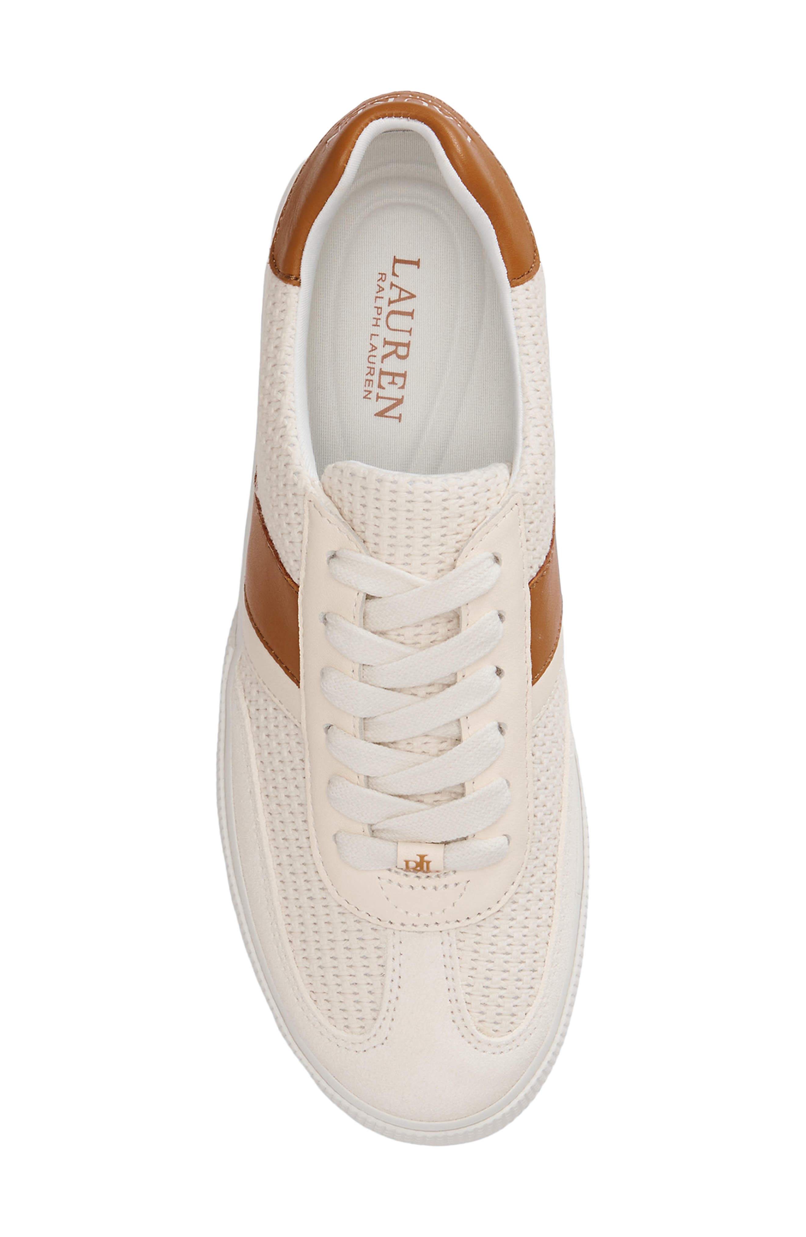 Ralph Lauren Braylee Sneaker, Alternate, color, Cream/ Caramel