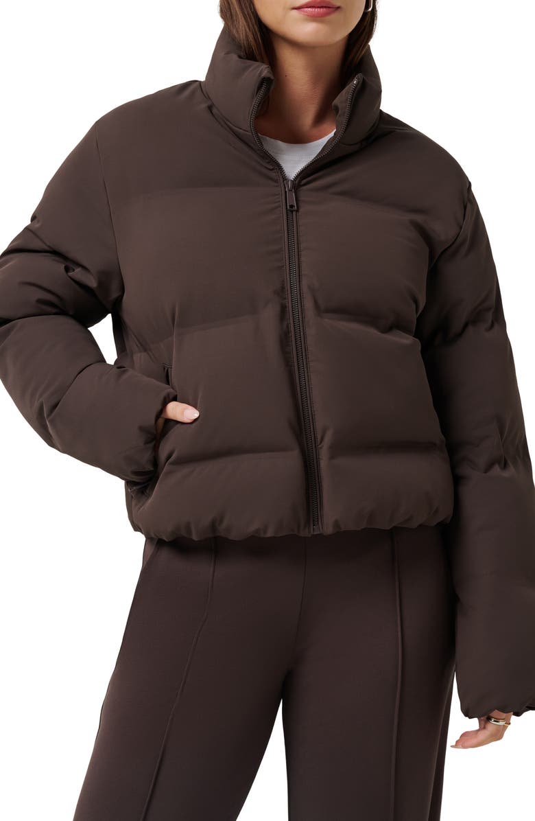 TravisMathew Moontide Bonded Puffer Jacket, Main, color, Coffee Grounds