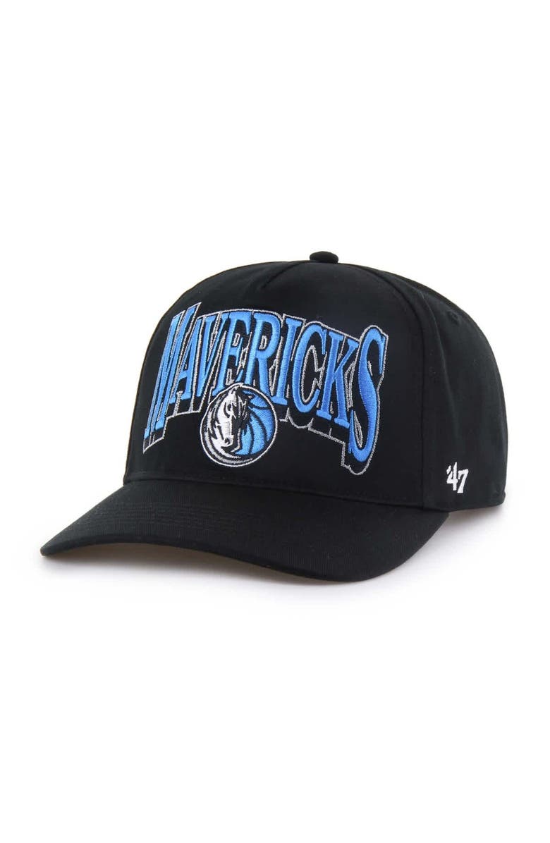 '47 Men's '47 Black Dallas Mavericks Every Time Past Champs Hitch Adjustable Hat, Main, color, Black