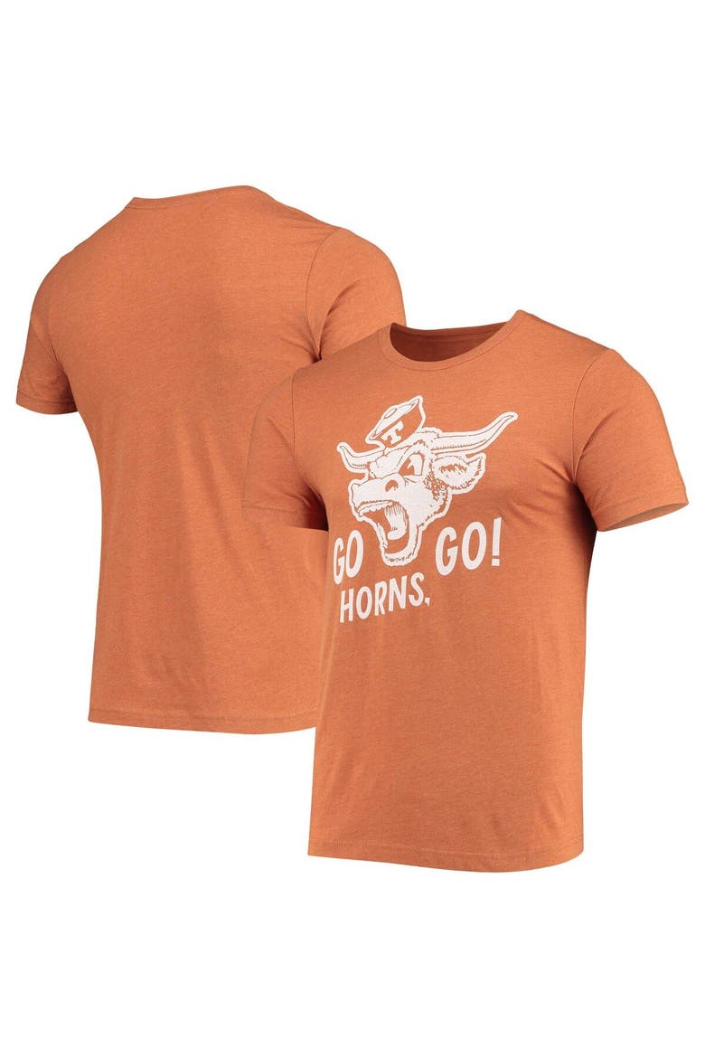 Men's Homefield Heathered Texas Orange Texas Longhorns Vintage Go Horns Go T-Shirt, Alternate, color, Burnt Orange