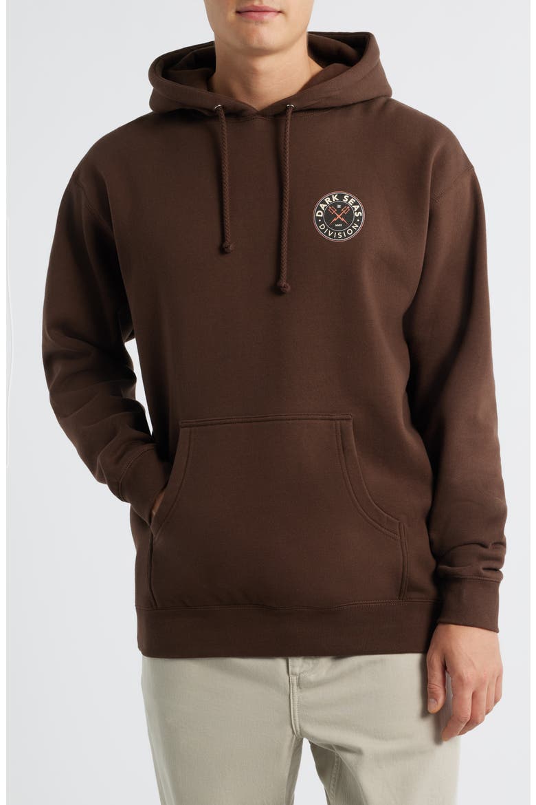 Time Teller Logo Graphic Fleece Hoodie, Main, color, BROWN
