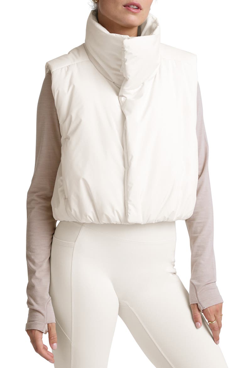 Warm-Up Water Repellent Puffer Vest, Main, color, GLACIER