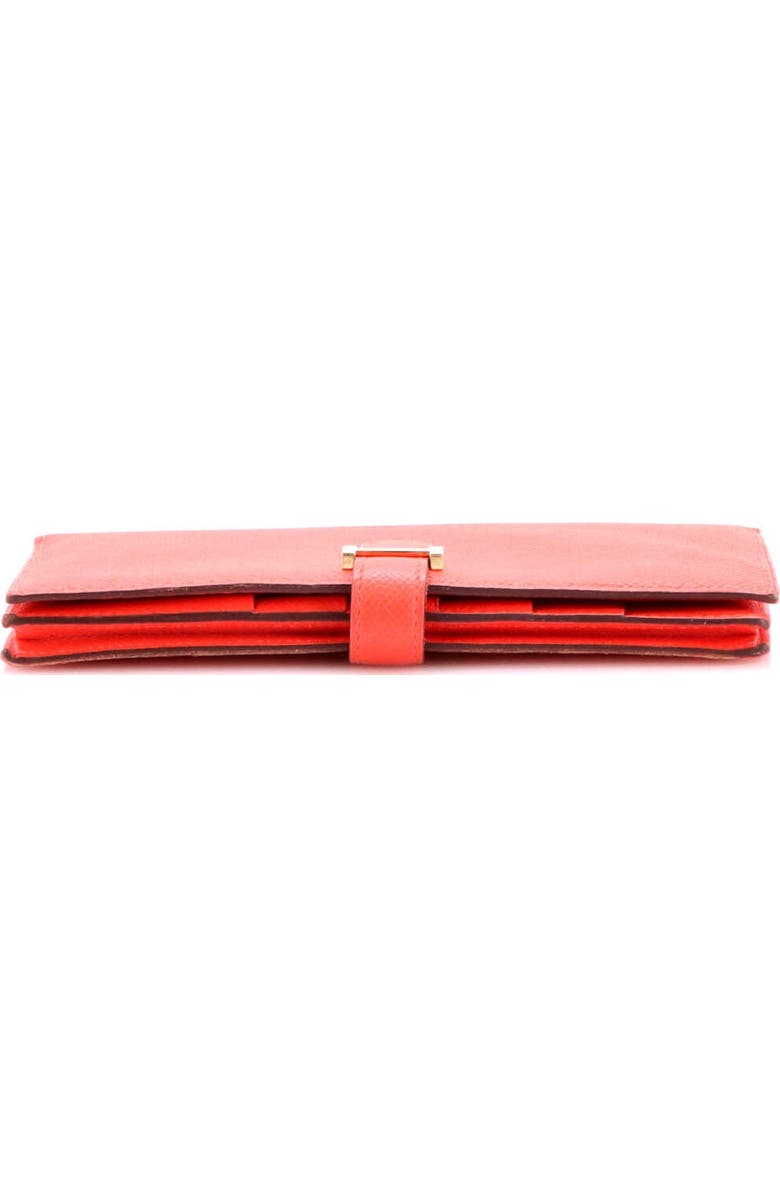 Pre-Owned Hermes Bearn Wallet Epsom Long, Alternate, color, Rouge Pivoine