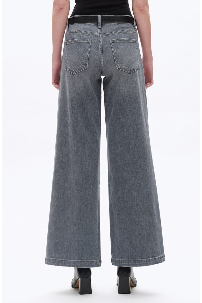 Slant Pocket Mid Rise Wide Leg Jeans, Alternate, color, GREY BLUE