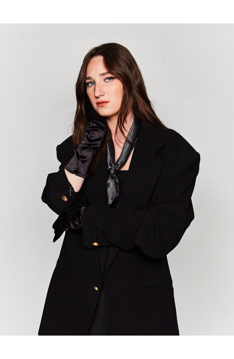 Lost Pattern "Linear Language" Silk Bandana Scarf, Alternate, color, 