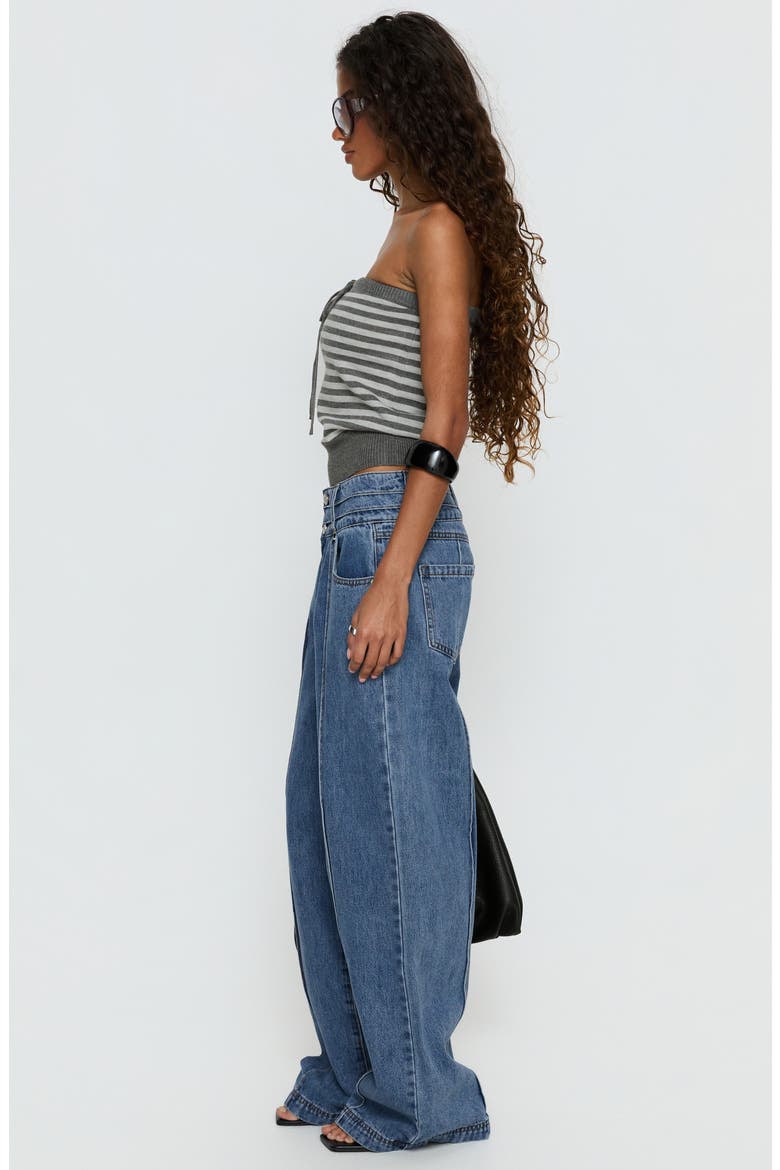 Hannalee Low Rise Wide Leg Jeans, Alternate, color, BLUE