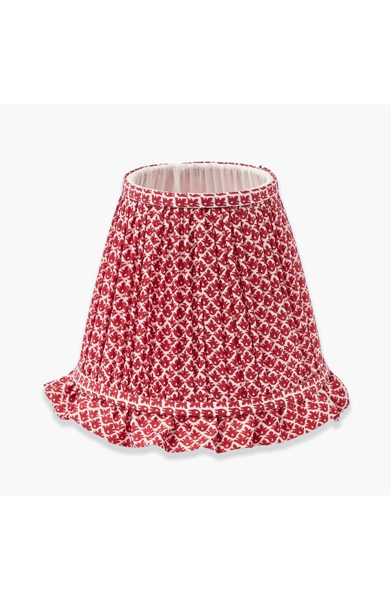 Mrs. Alice Red Lotus Ruffle Lampshade, Main, color, Red