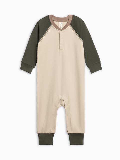 Organic Cotton Brix Henley Romper (Baby)