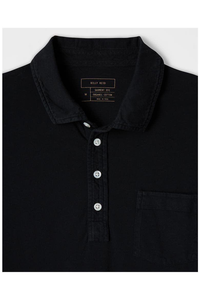 Pensacola Slim Fit Organic Cotton Pocket Polo, Alternate, color, BLACK