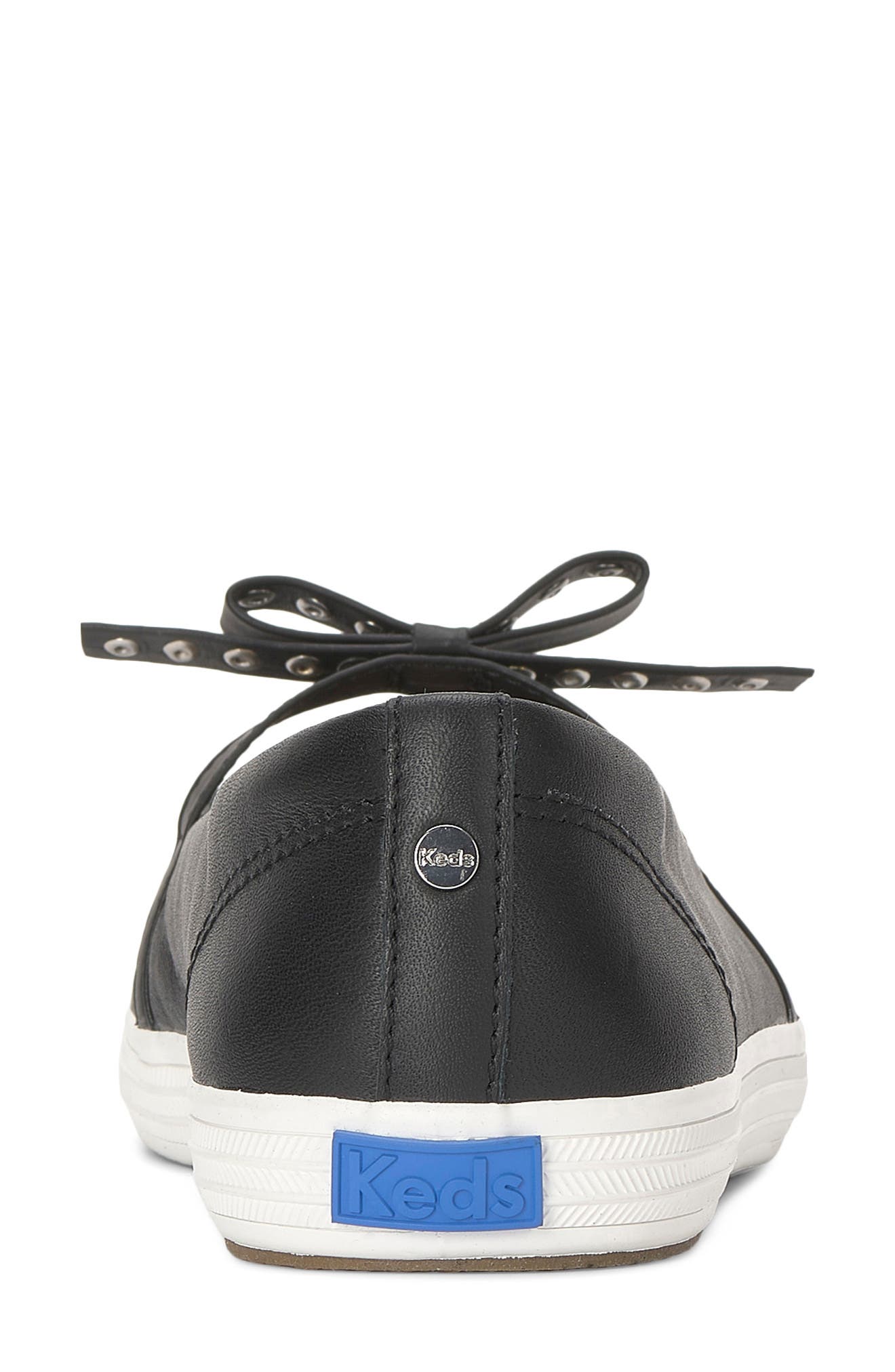 Studded Bow Mary Jane Sneaker, Alternate, color, BLACK
