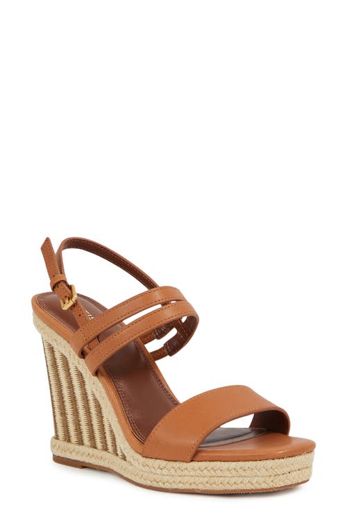 Reiss Hailey Platform Wedge Sandal In Brown
