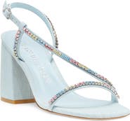 Stuart Weitzman Soiree Crystal 85 Block Sandal
