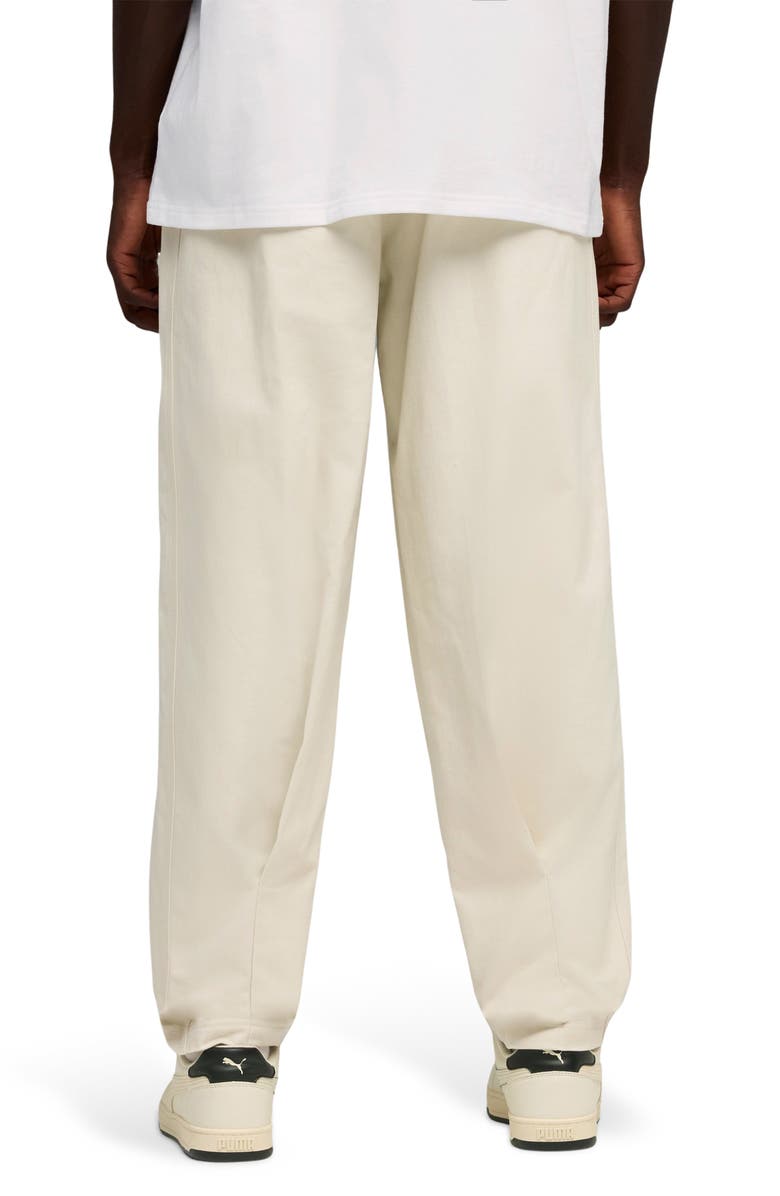 PUMA Porsche League Elastic Waist Cotton Pants, Alternate, color, Alpine Snow