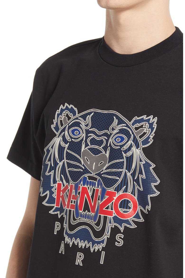 Silicone Scuba Tiger T-Shirt, Alternate, color, BLACK