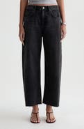 AG Hattie Raw Hem High Waist Crop Barrel Jeans