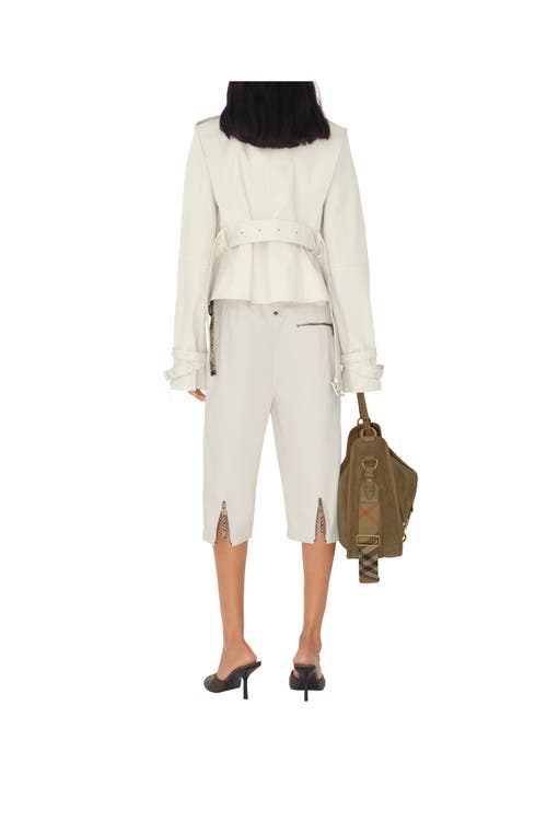 Burberry Bonded Cotton Trench Jacket In Sail