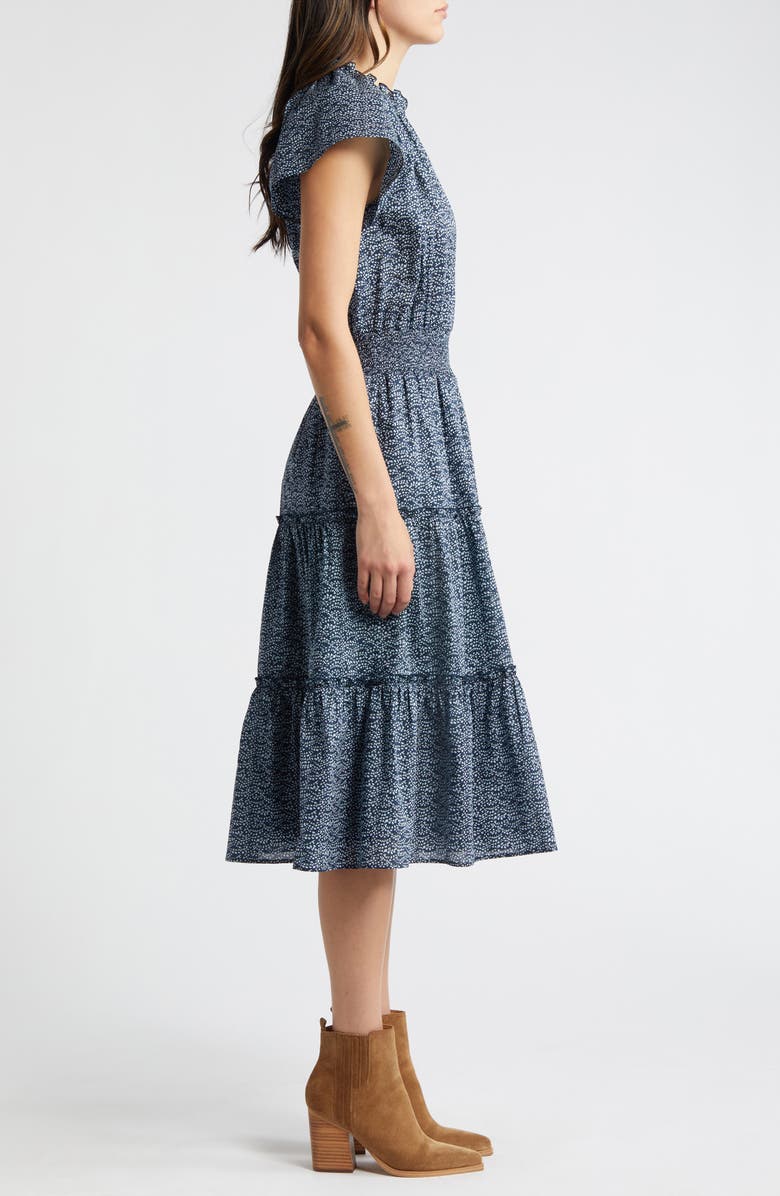 Rails Amellia Print Tiered Cotton Midi Dress, Alternate, color, 