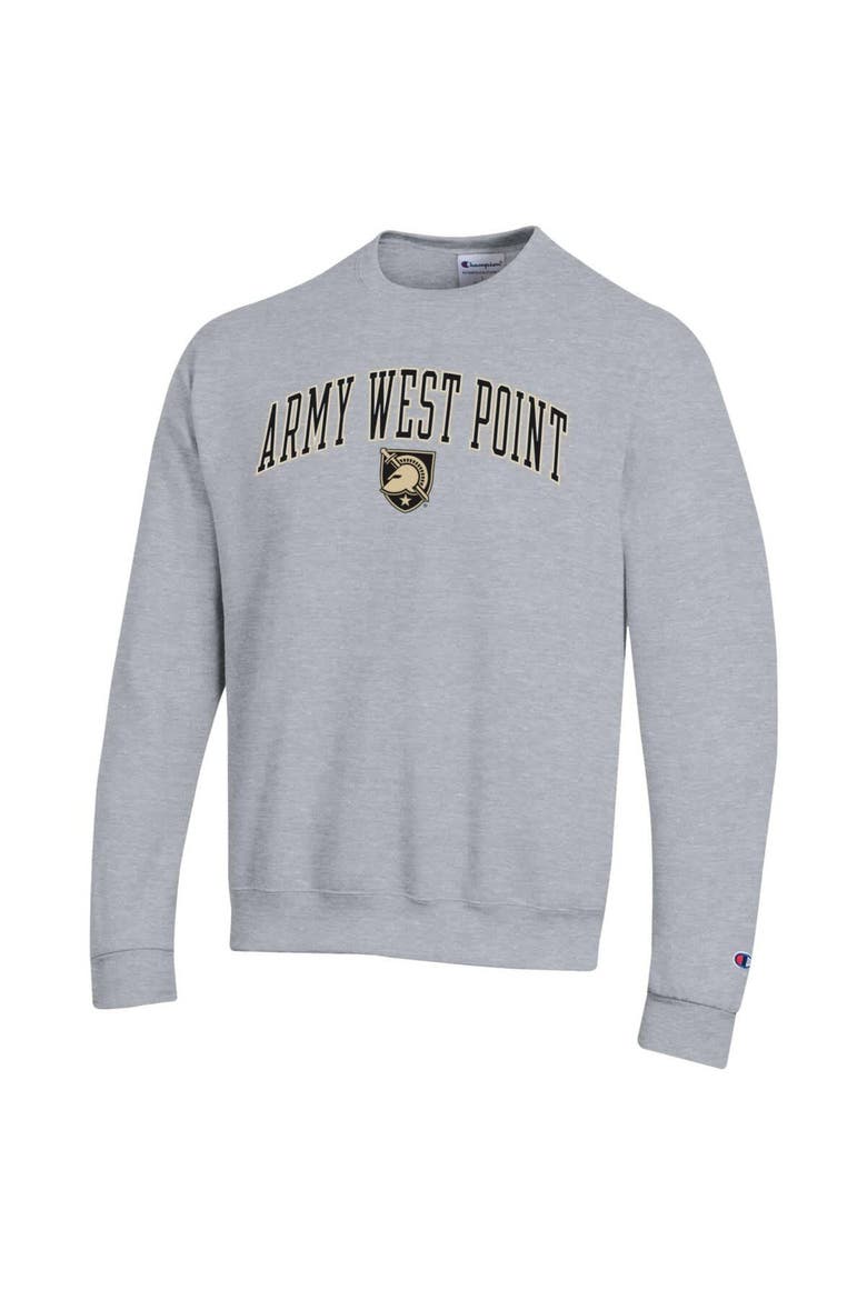 Men's Champion  Heather Gray Army Black Knights Arch Over Logo Pullover Sweatshirt, Alternate, color, Heather Gray