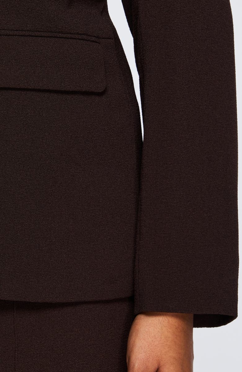 Estelle Megan Crepe Blazer, Alternate, color, Chocolate