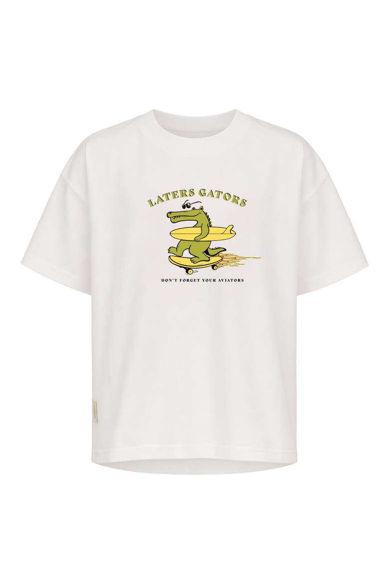 Kids' Laters Gators Graphic T-Shirt, Main, color, OFF WHITE