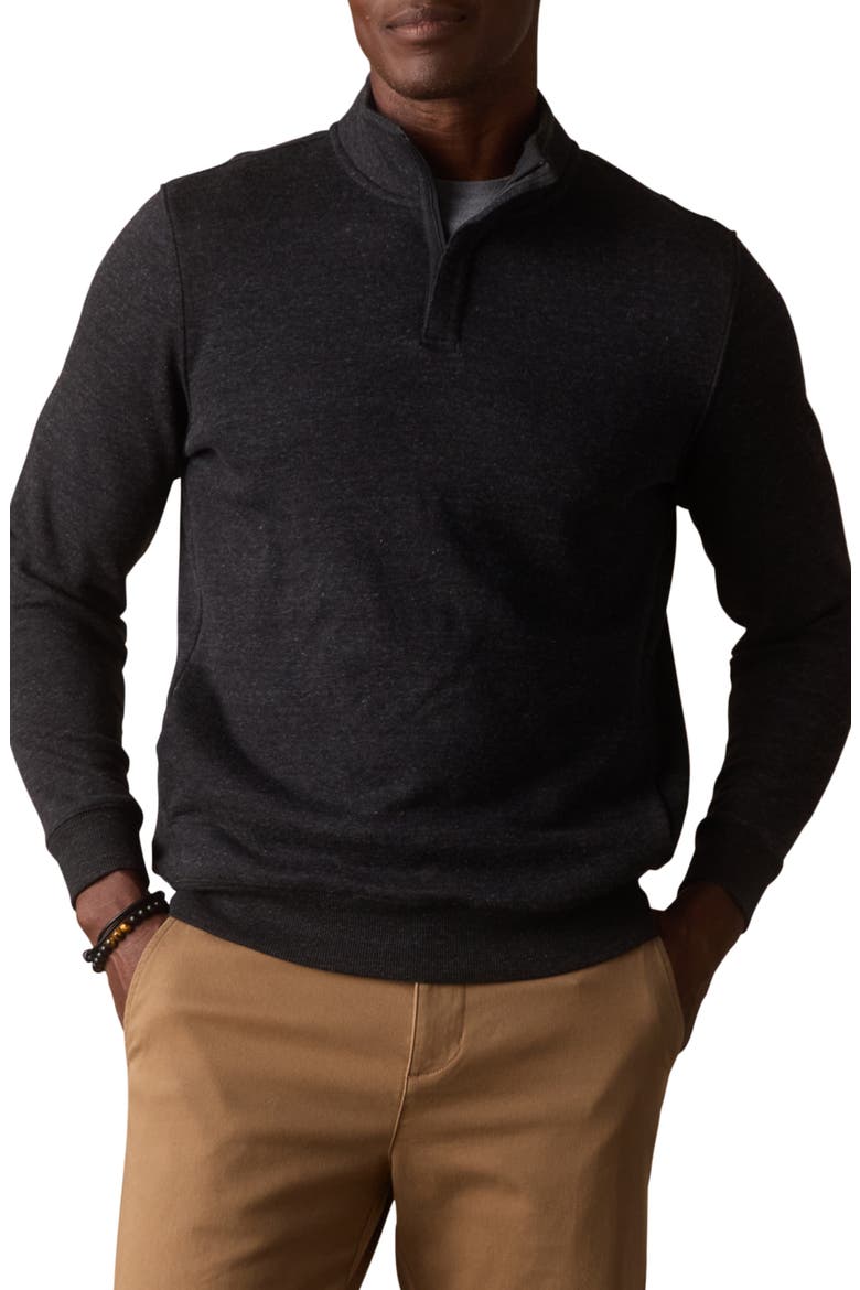 Puremeso Fleece Quarter Zip Sweater, Main, color, PHANTOM