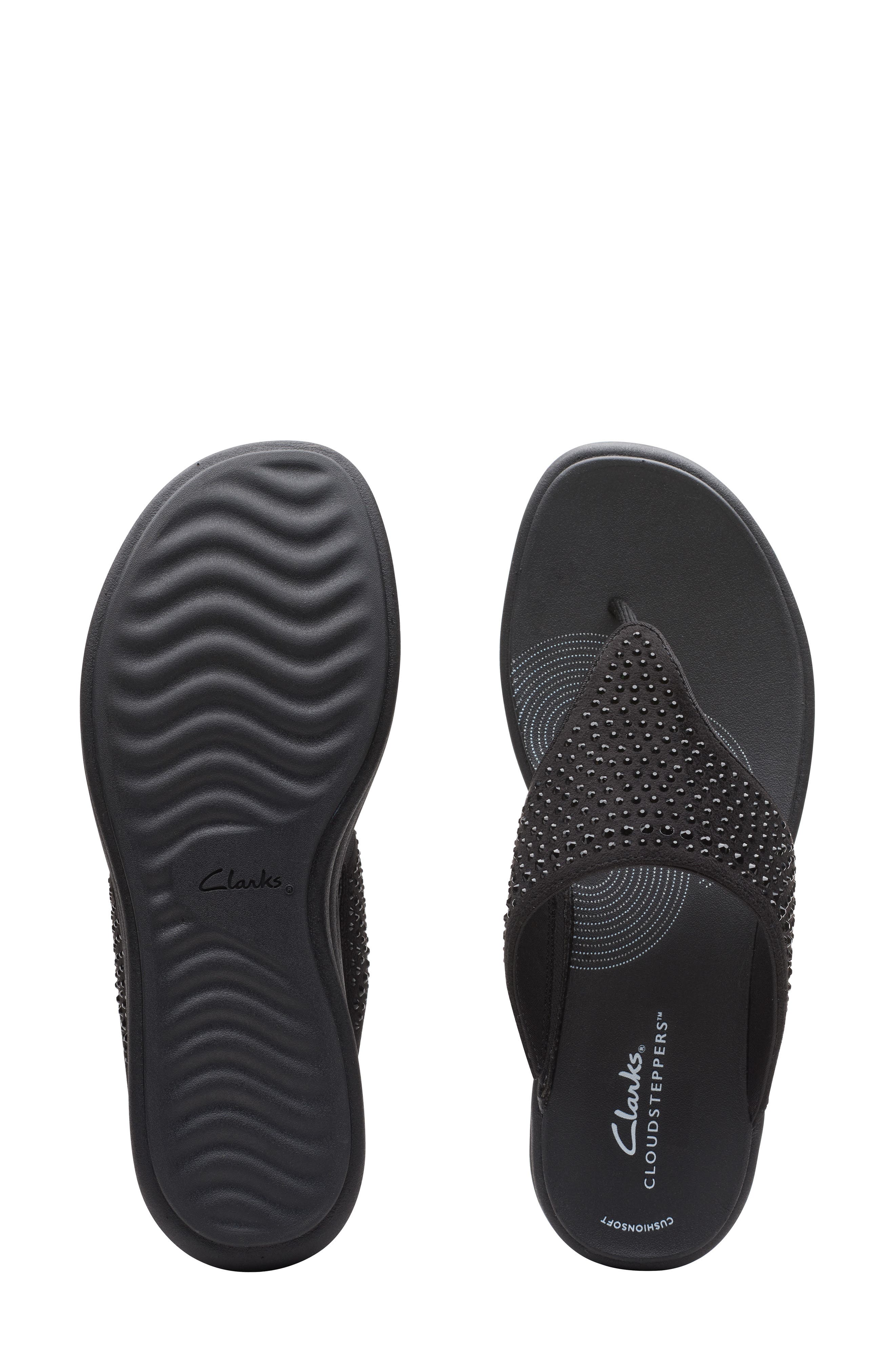 Drift Jaunt Wedge Sandal, Alternate, color, BLACK INTE