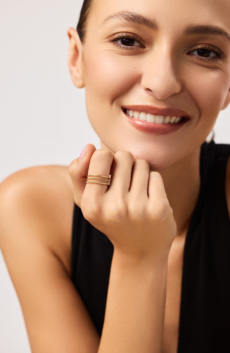 Ana Luisa Ring Set - Gold Trio Ring Set, Alternate, color, Gold